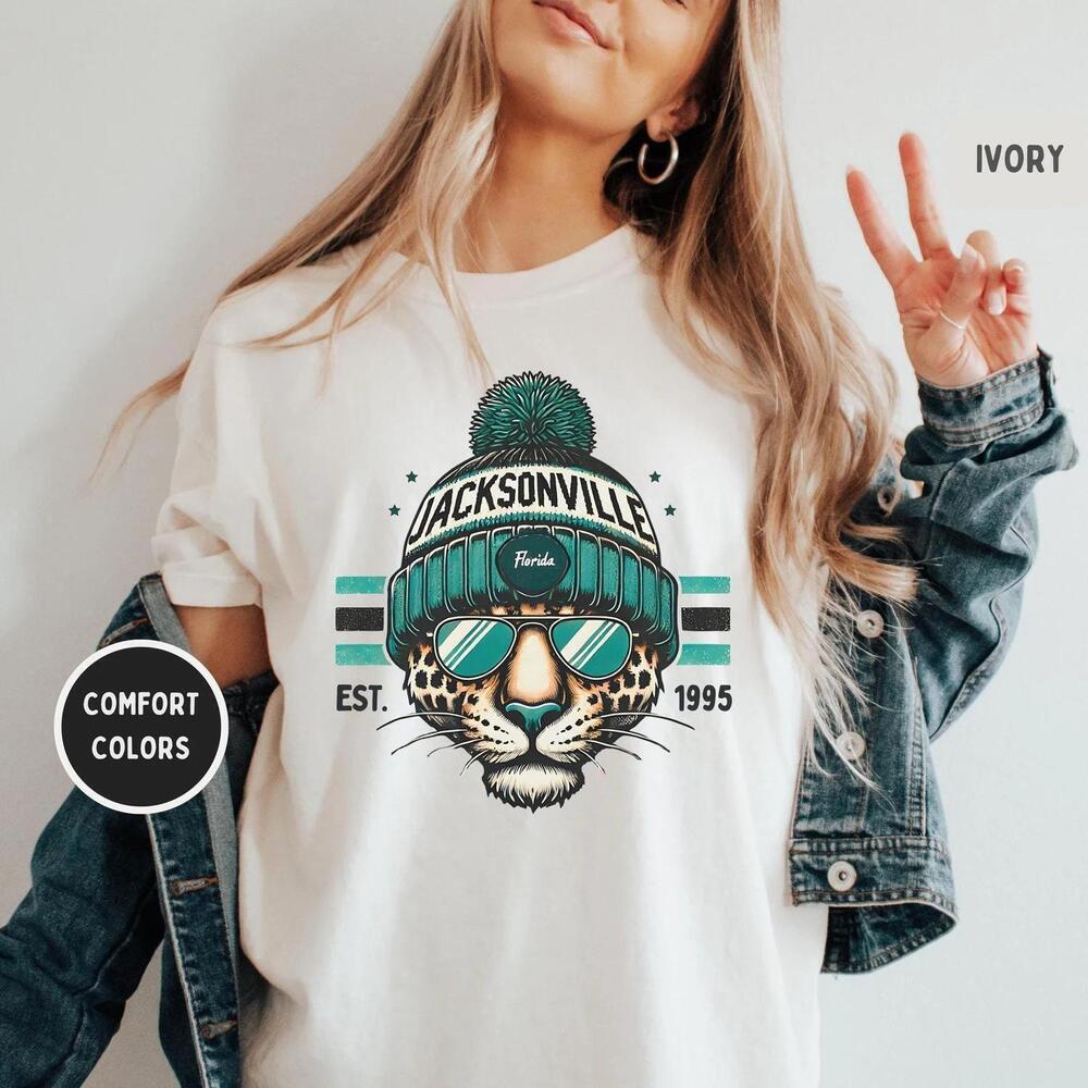 Jacksonville Football Distressed Team Andise Game Day Sports Fan Tee